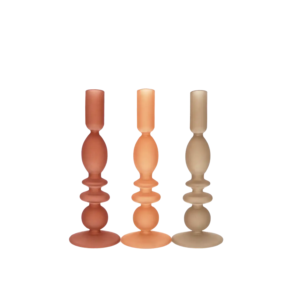 Ice Land Matte Glass Candle Holder grey - Home & Garden > Decor