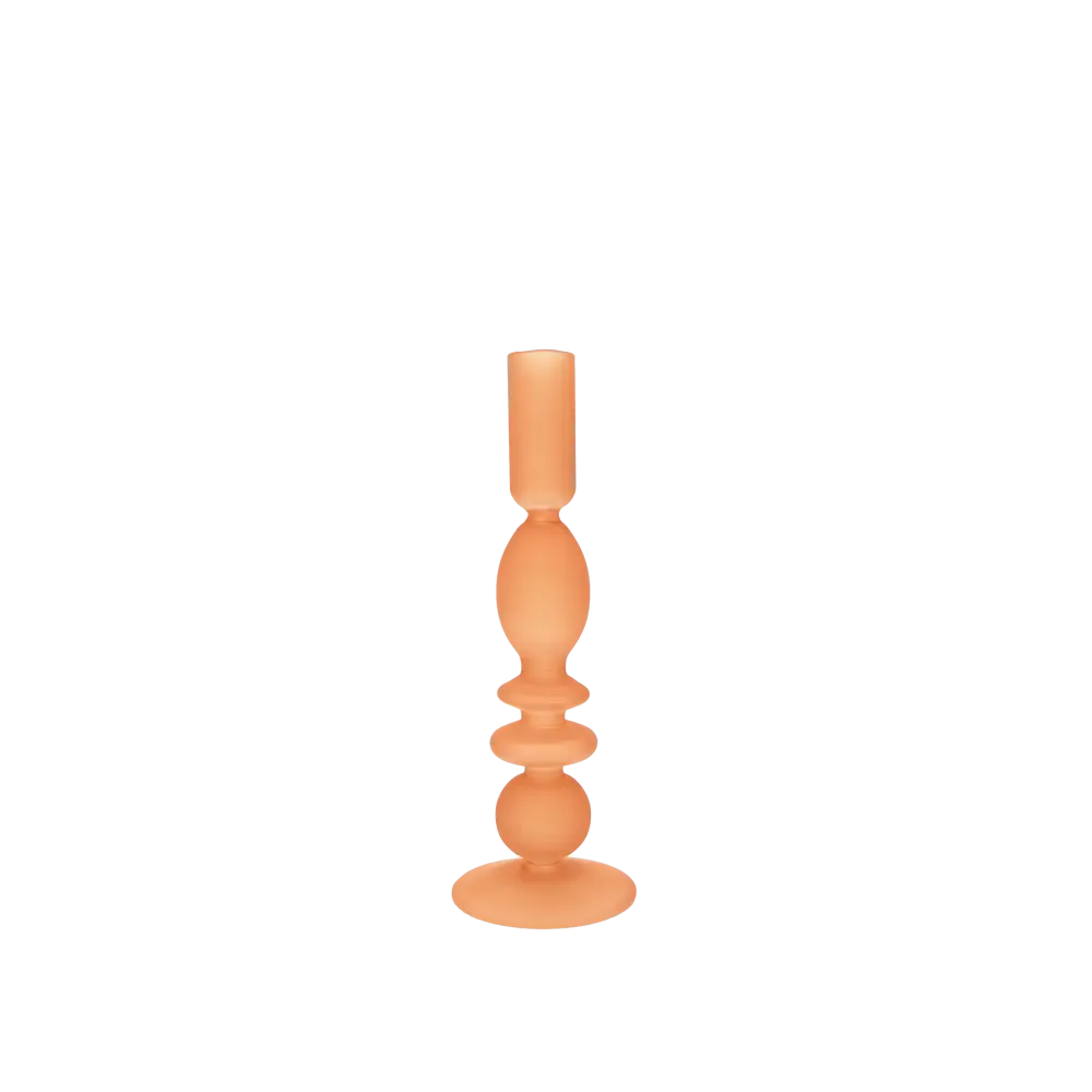 Ice Land Matte Glass Candle Holder orange - Home & Garden > Decor