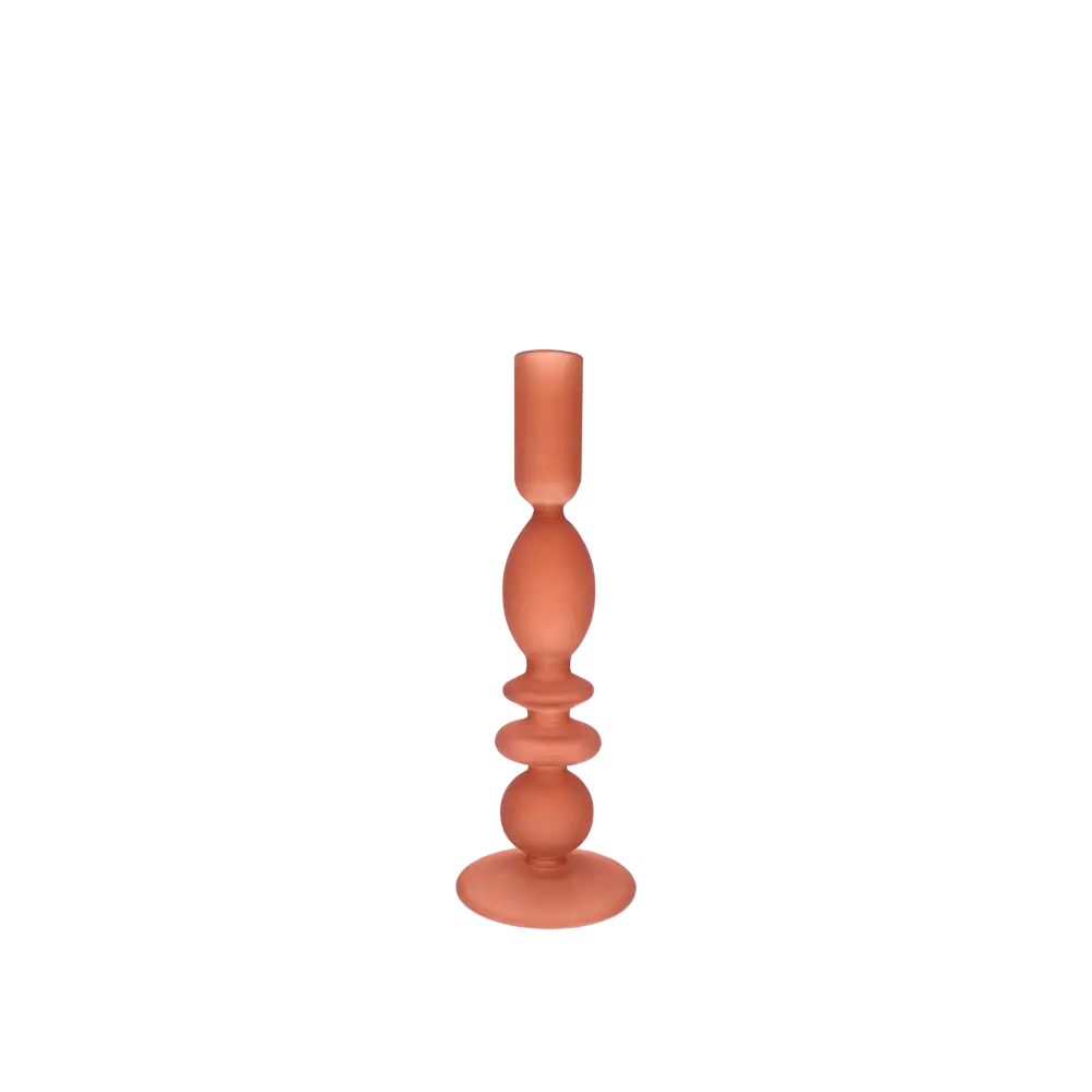 Ice Land Matte Glass Candle Holder red - Home & Garden > Decor
