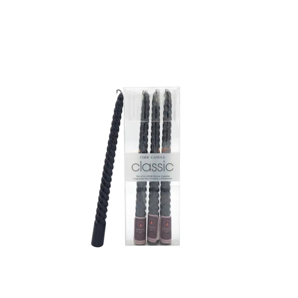 Iconic Candles black spiral - Home & Garden > Decor