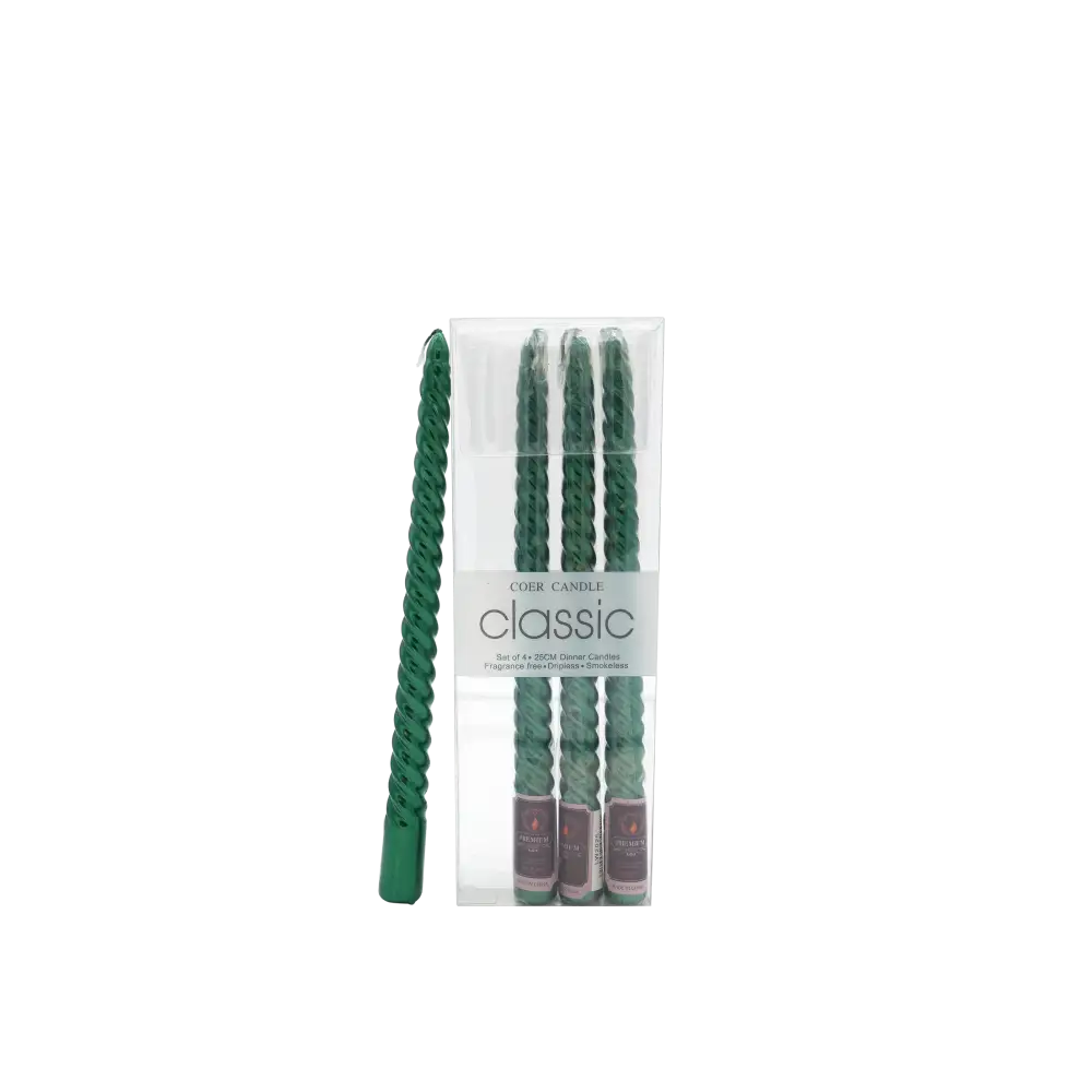 Iconic Candles green spiral - Home & Garden > Decor