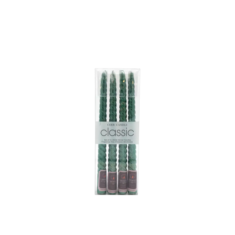 Iconic Candles green spiral - Home & Garden > Decor