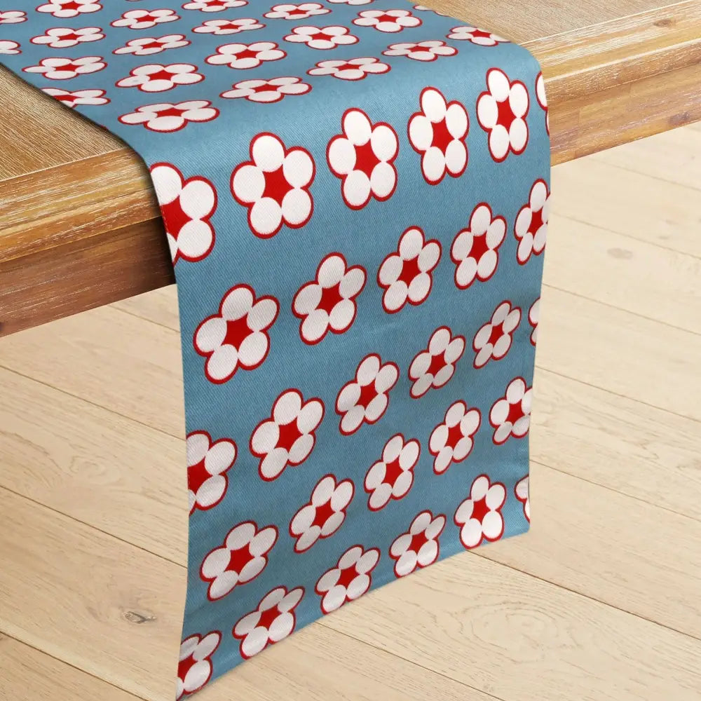 IDC Homewares 100% Cotton Printed Table Runner Cotton Bud Blue - Home & Garden > Kitchenware