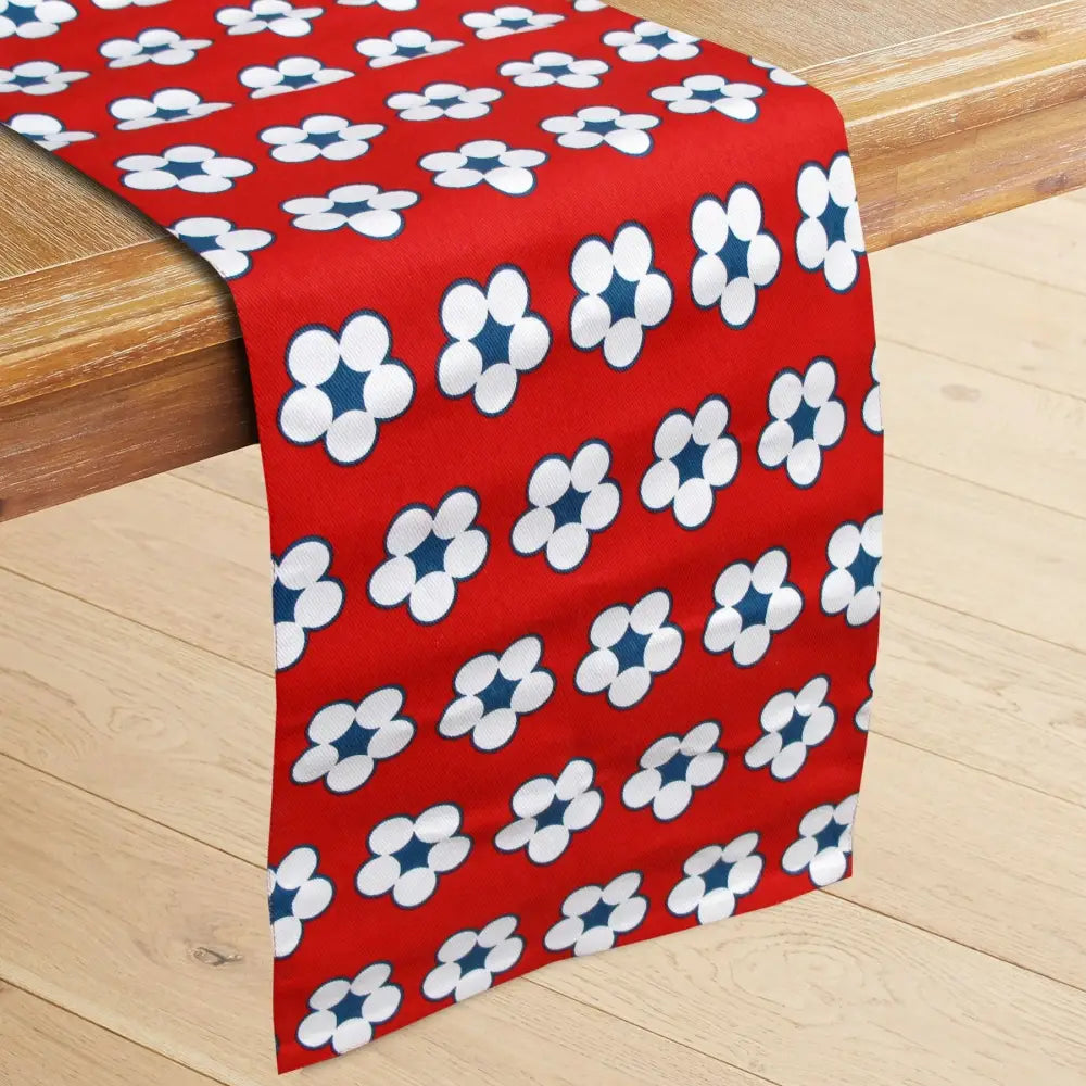 IDC Homewares 100% Cotton Printed Table Runner Cotton Bud Red - Home & Garden > Kitchenware