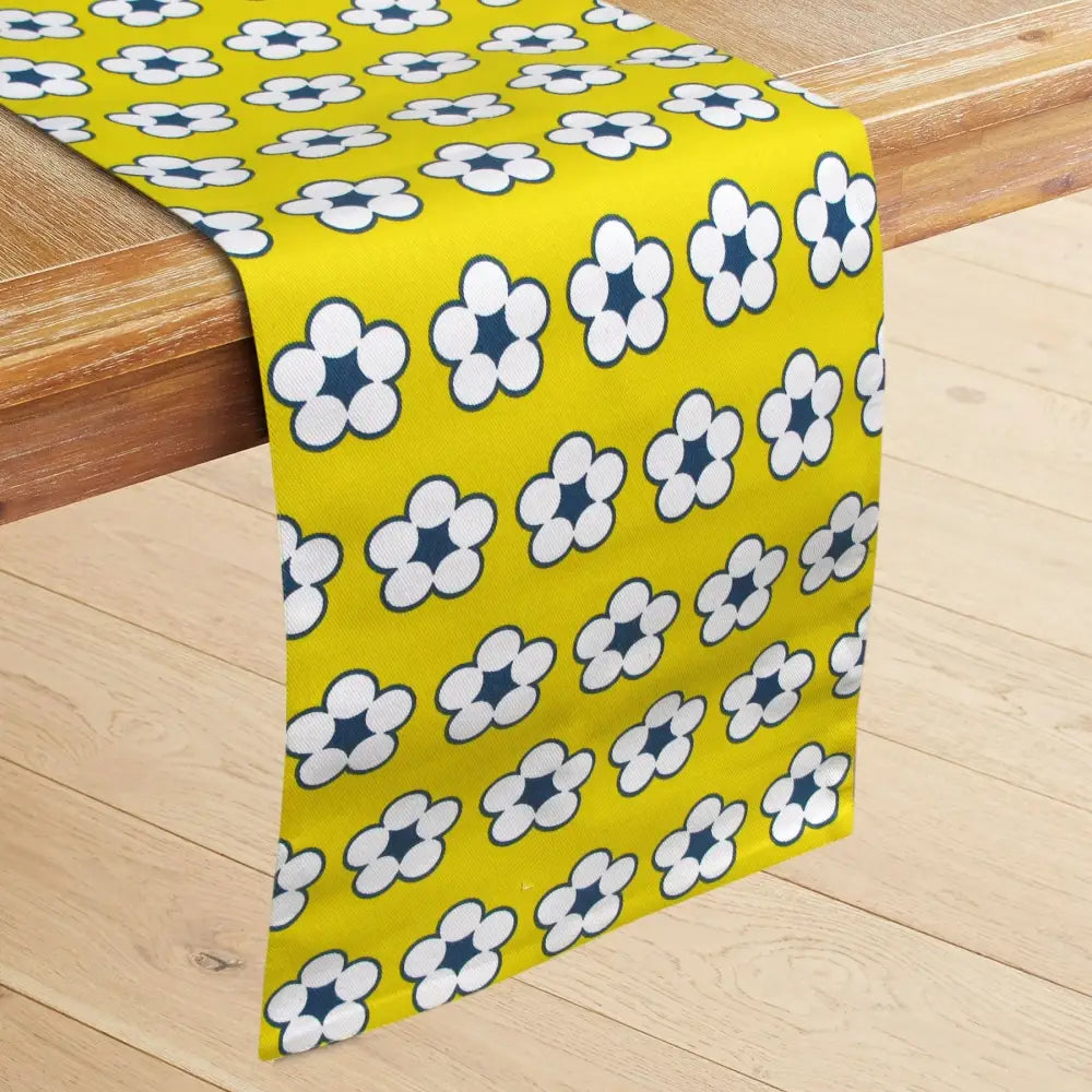 IDC Homewares 100% Cotton Printed Table Runner Cotton Bud Yellow - Home & Garden > Kitchenware