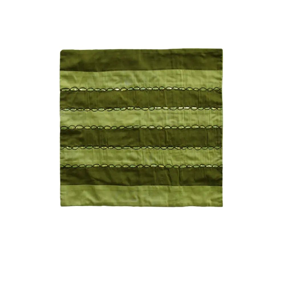 IDC Homewares Ayra Sequined Embroidered Cushion Cover Olive - Home & Garden > Bedding