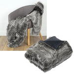IDC Homewares Luxury Wolf Faux Fur Throw 125 x 150cm - Home & Garden > Bedding