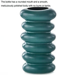 Imitation Glaze Porcelain Spiral Vase for Wet & Dry Flower Arrangements - Dark Green - Home & Garden > Decor > Vases &