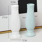 Imitation Porcelain Petal Vase for Drop-proof Home Decor - Green - Home & Garden > Decor > Vases & Table Decor