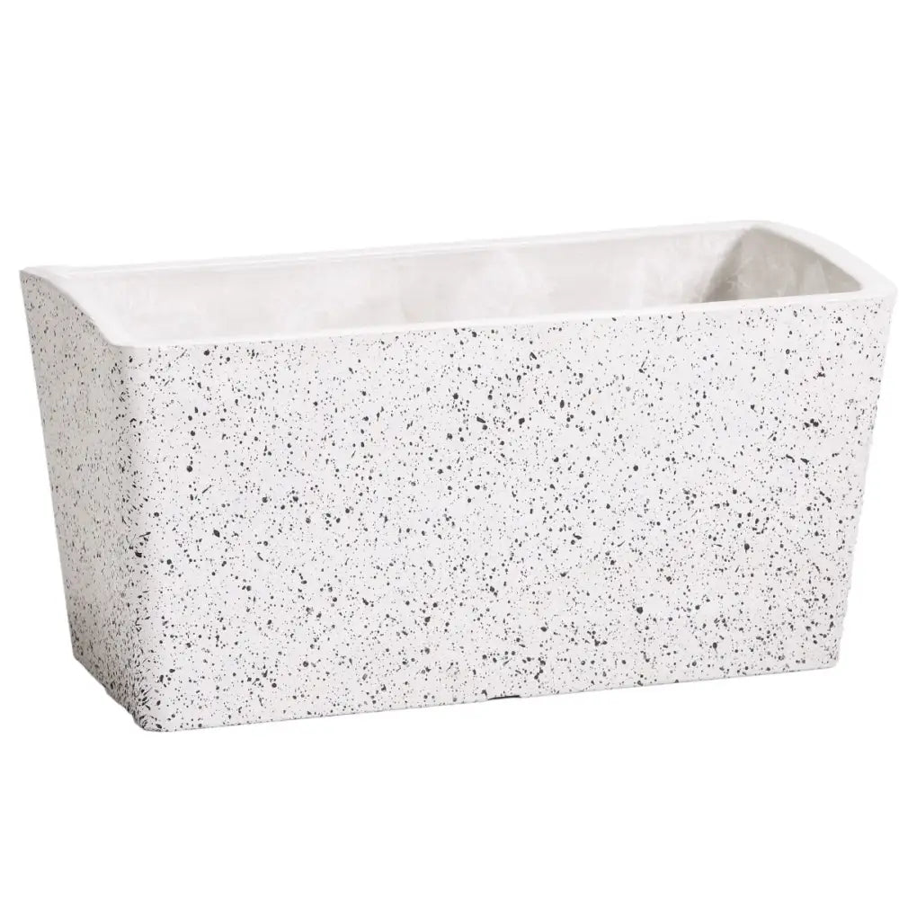 Imitation Stone Concrete White Stone Rectangle Planter 50cm - Home & Garden > Artificial Plants