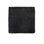 Black square cloth napkin showcasing the Impressions Australia Oxford Chenille Cushion Cover