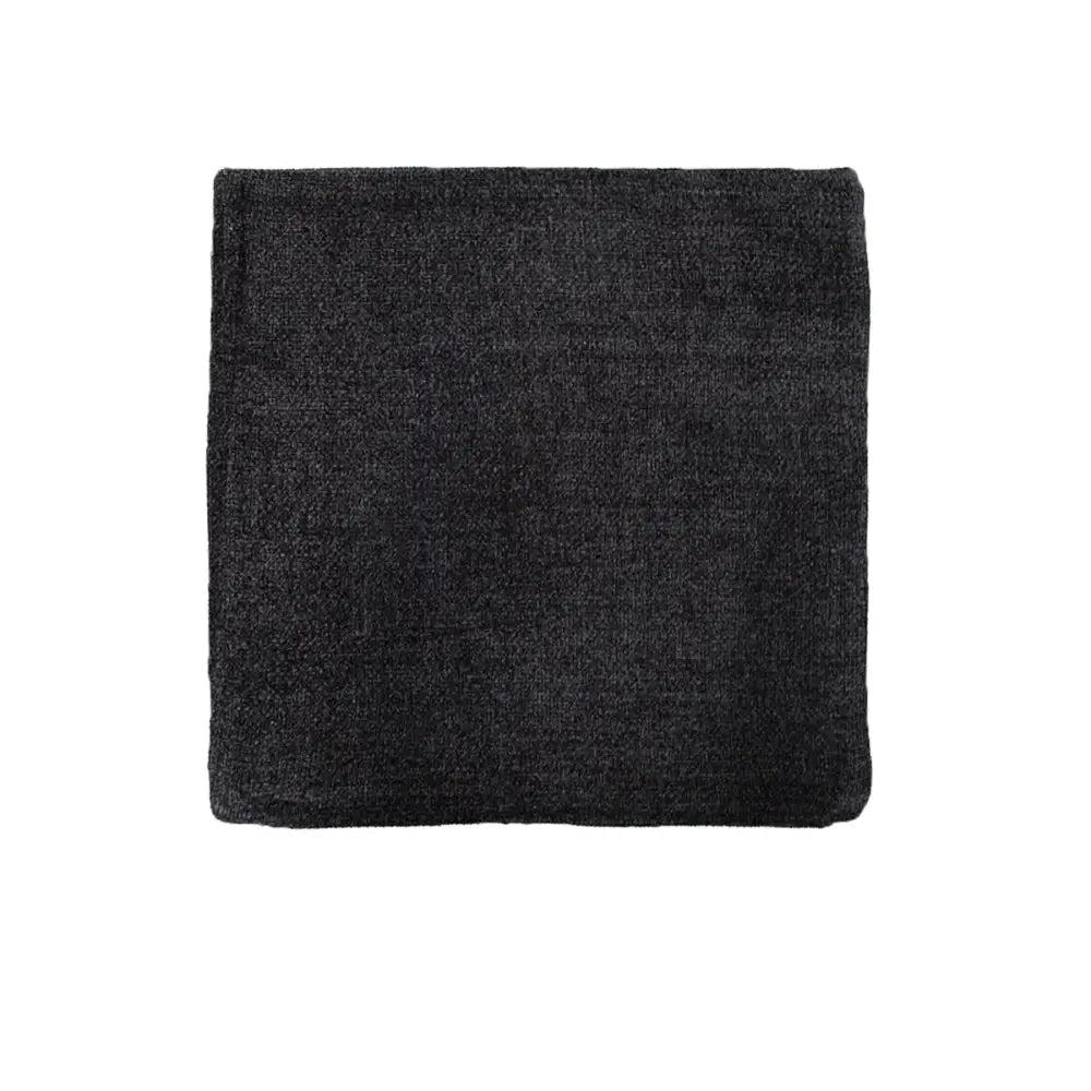 Black square cloth napkin showcasing the Impressions Australia Oxford Chenille Cushion Cover