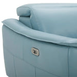Inala 2 Seater Genuine Leather Sofa Lounge Electric Powered Recliner RHF Chaise Blue - Furniture > Sofas