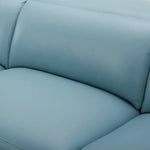 Inala 2 Seater Genuine Leather Sofa Lounge Electric Powered Recliner LHF Chaise Blue - Furniture > Sofas
