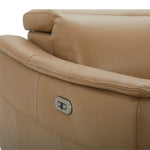 Inala 2 Seater Genuine Leather Sofa Lounge Electric Powered Recliner RHF Chaise Latte - Furniture > Sofas
