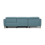Inala 2 Seater Genuine Leather Sofa Lounge Electric Powered Recliner RHF Chaise Blue - Furniture > Sofas