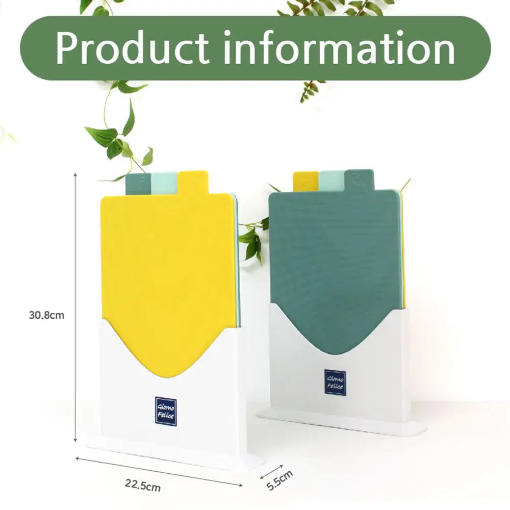 Index Cutting Board Set 3P with a Holder Kitchen Stand Fish Chopping Board - Home & Garden > Kitchenware