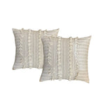 Indira Natural Twin Pack Cotton Embroidered Cushion Polyester Filled by Cloud Linen - Home & Garden > Decor > Cushions