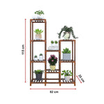 Indoor Outdoor Garden Plant Stand Planter Flower Pot Shelf Wooden Shelving - 9 Shelves - Furniture > Office