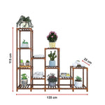 Indoor Outdoor Garden Plant Stand Planter Flower Pot Shelf Wooden Shelving - 12 Shelves - Furniture > Office