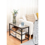 Industrial Design Entryway Shoe Rack with Coat Hooks Organizer (Grey) - Furniture > Living Room