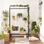 Industrial Pipe Clothes Rack Wheels 110Kg load - Home & Garden > Storage