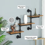 Industrial Pipe Shelving Pipe Shelves Wall Mounted Decor Floating Shelves Retro Rustic Shelf for Bar Kitchen Living