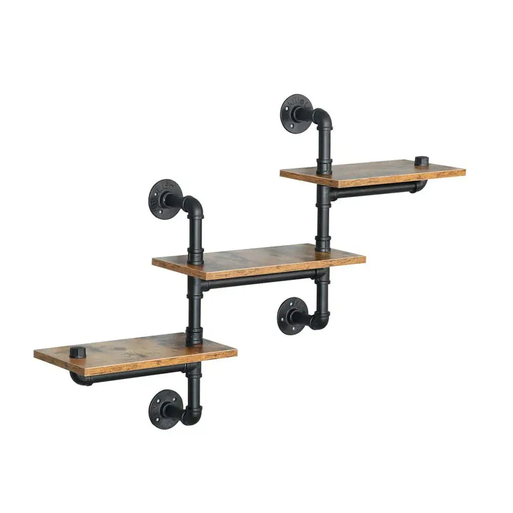 Industrial Pipe Shelving Pipe Shelves Wall Mounted Decor Floating Shelves Retro Rustic Shelf for Bar Kitchen Living