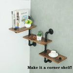 Industrial Pipe Shelving Pipe Shelves Wall Mounted Decor Floating Shelves Retro Rustic Shelf for Bar Kitchen Living