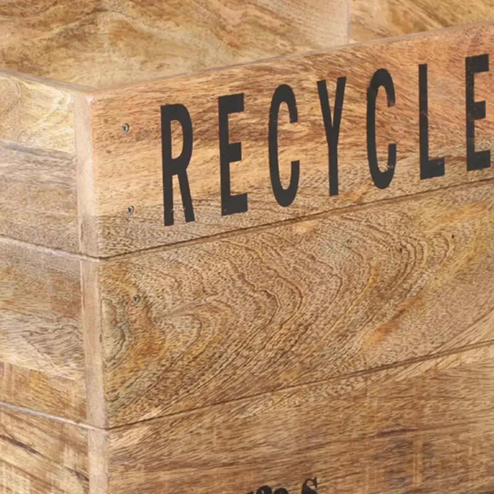 INDUSTRIAL RECYCLE BASKET ON CAST IRON WHEELS - Home & Garden > Decor > Vases & Table Decor