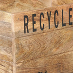 INDUSTRIAL RECYCLE BASKET ON CAST IRON WHEELS - Home & Garden > Decor > Vases & Table Decor
