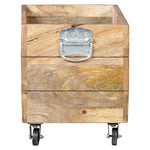 INDUSTRIAL RECYCLE BASKET ON CAST IRON WHEELS - Home & Garden > Decor > Vases & Table Decor