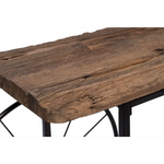 Industrial Style Hallway Console Table with Railway Sleeper Wood Top - Furniture > Living Room