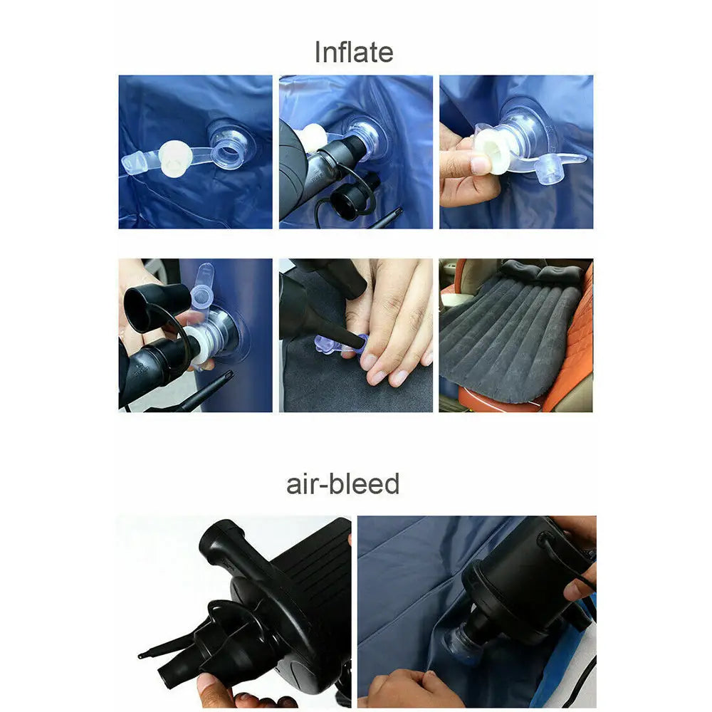 Inflatable Car Back Seat Mattress Portable Camping Travel Air Bed - Home & Garden > Inflatable Mattress