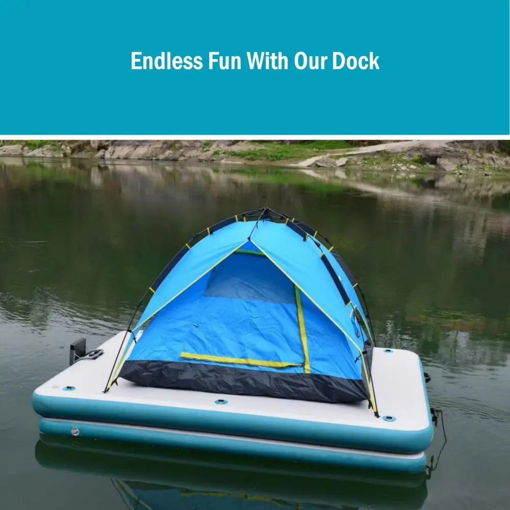 Inflatable Floating Fishing Dock Platform For Adults And Children - Plus Version - Home & Garden > Pool & Accessories >