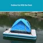 Inflatable Floating Fishing Dock Platform For Adults And Children - Plus Version - Home & Garden > Pool & Accessories >