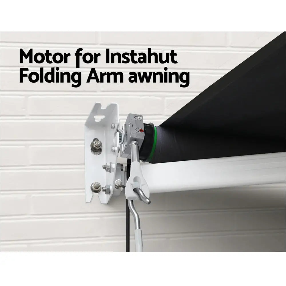 Instahut 230V Folding Arm Awning Replacement Motor with remote 40NM - Home & Garden > Shading