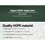 Instahut 30% Shade Cloth 1.83x50m Shadecloth Wide Heavy Duty Green - Home & Garden > Shading