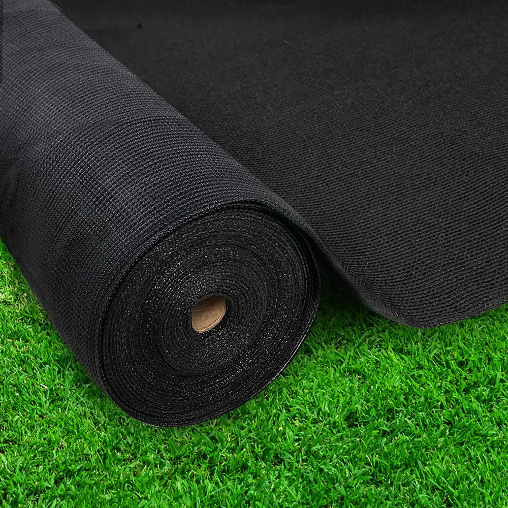 Instahut 30% Shade Cloth 3.66x30m Shadecloth Wide Heavy Duty Black - Home & Garden > Shading