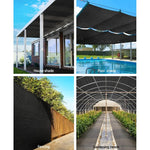 Instahut 30% Shade Cloth 3.66x30m Shadecloth Wide Heavy Duty Black - Home & Garden > Shading