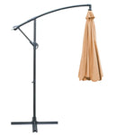 Instahut 3m Outdoor Umbrella Cantilever Beach Garden Patio Beige - Home & Garden > Shading > Umbrellas & Sunshades