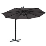 Instahut 3m Outdoor Umbrella Cantilever Beach Garden Patio Charcoal - Furniture > Outdoor > Outdoor Sofas & Lounge Sets