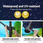 Instahut 3m Outdoor Umbrella Cantilever Beach Garden Patio Navy - Home & Garden > Shading > Umbrellas & Sunshades