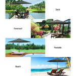 Instahut 3m Outdoor Umbrella Pole Umbrellas Beach Garden Sun Stand Patio Charcoal - Home & Garden > Shading > Umbrellas
