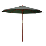 Instahut 3m Outdoor Umbrella Pole Umbrellas Beach Garden Sun Stand Patio Charcoal - Home & Garden > Shading > Umbrellas