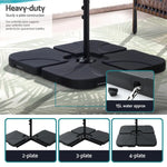 Instahut 3m Outdoor Umbrella w/Base Cantilever Garden Beach Patio Navy - Home & Garden > Shading > Umbrellas & Sunshades