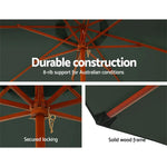 Instahut 3m Outdoor Umbrella w/Base Pole Umbrellas Garden Sun Stand Deck Charcoal - Home & Garden > Shading > Umbrellas
