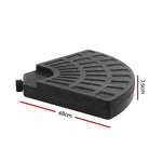 Instahut 48cm Outdoor Umbrella Base Stand 4 Plates Pod Cantilever - Home & Garden > Shading > Umbrellas & Sunshades