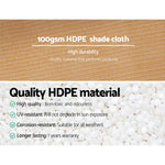 Instahut 50% Shade Cloth 1.83x50m Shadecloth Sail Heavy Duty Beige - Home & Garden > Shading > Umbrellas & Sunshades