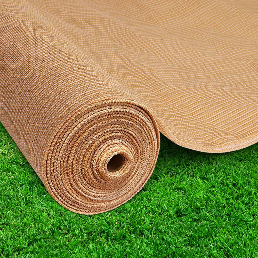Instahut 50% Shade Cloth 1.83x50m Shadecloth Sail Heavy Duty Beige - Home & Garden > Shading > Umbrellas & Sunshades